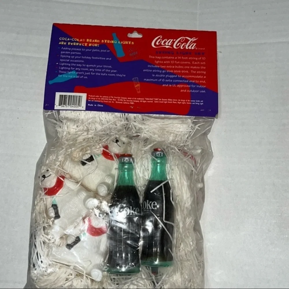 Coca-Cola 14Foot String Light Set with Polar Bear and Coke‎ Bottle Covers